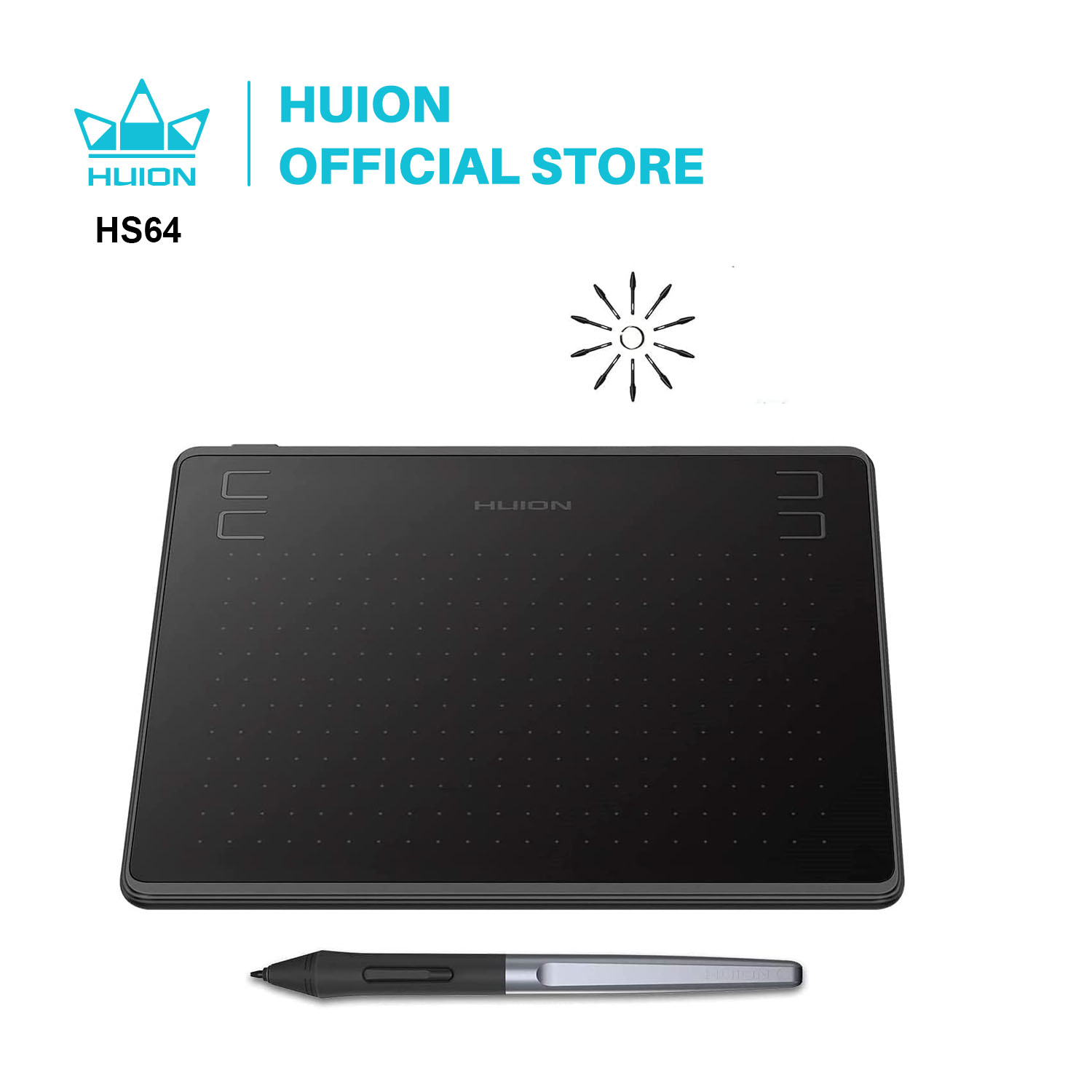 Drawing Tablet Battery Free Stylus - HUION HS64 6x4 بوصة أقراص الرسم