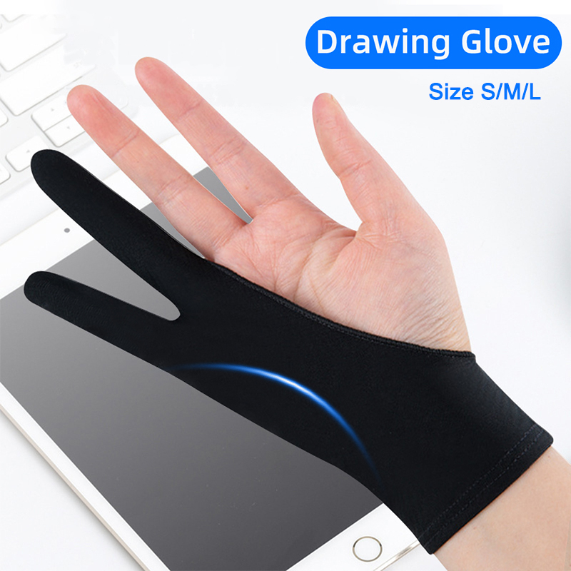 Drawing Glove Two Finger Artist - قفازات رسم بإصبعين مضادة للمس ومضادة