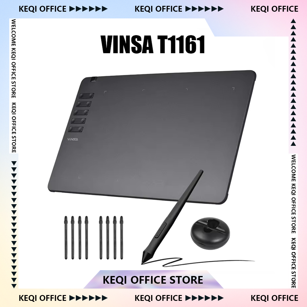 Drawing Tablet Battery Free Stylus - VINSA T1161 جهاز لوحي للرسم الرسومي