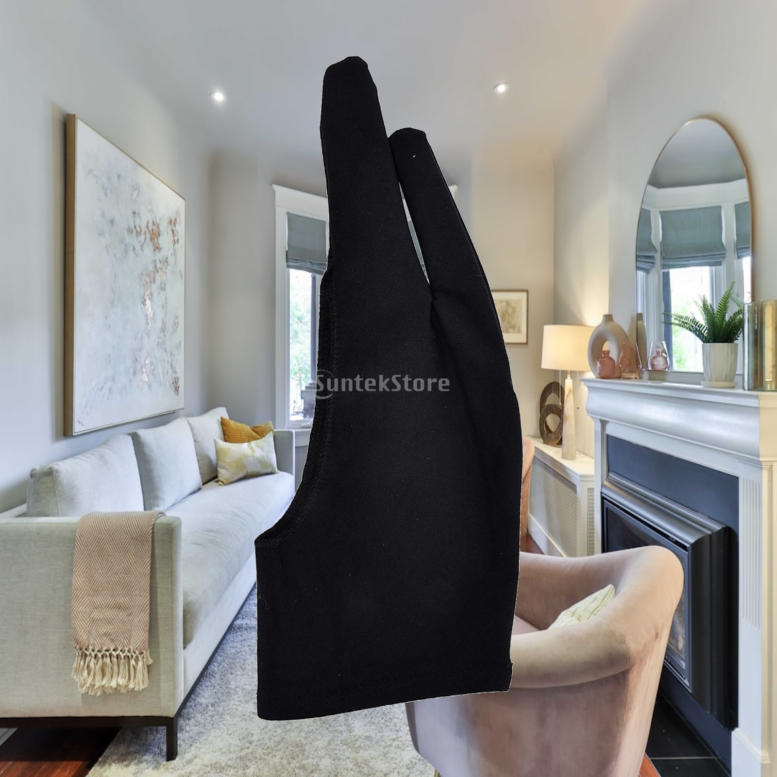 Drawing Glove Two Finger Artist - قفاز رسم للفنانين، بفتحة إصبعين، للاستخدام