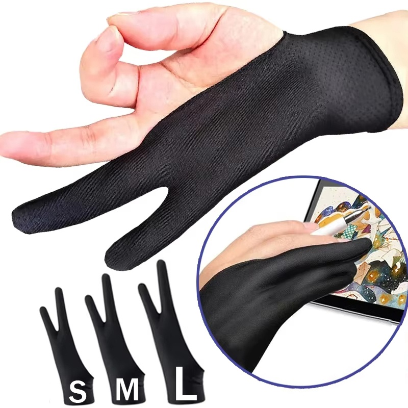 Drawing Glove Two Finger Artist - قفازات رسم مضادة للمس بإصبعين لأجهزة