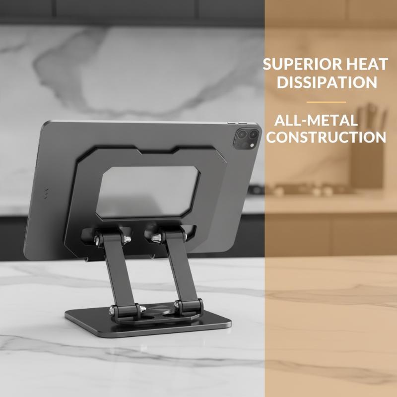 360 °   حامل أجهزة لوحية قابل  - مراجعة Tablet Stand Adjustable Aluminum وسعره