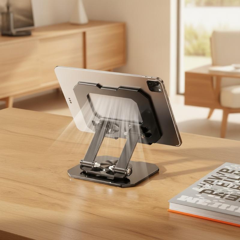 360 °   حامل أجهزة لوحية قابل  - مراجعة Tablet Stand Adjustable Aluminum وسعره