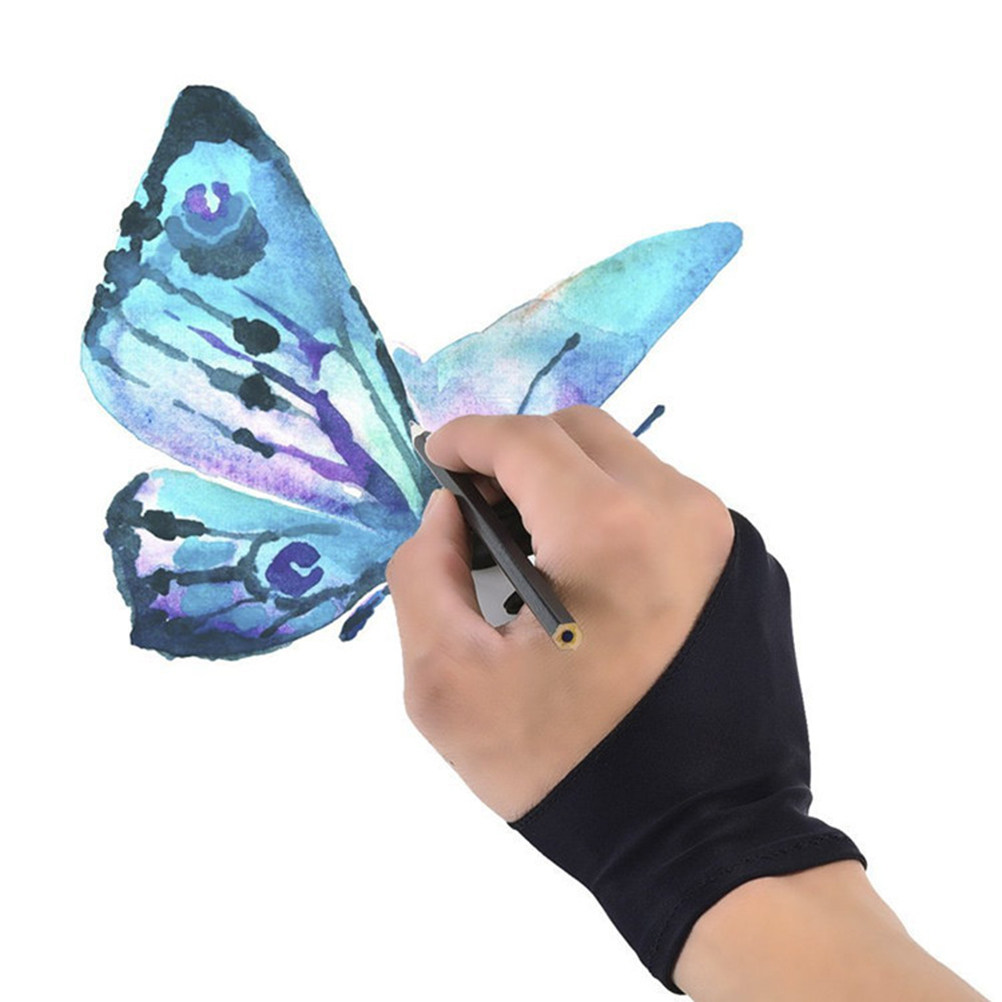 قطعتان من قفازات الرسم المضادة - مراجعة Drawing Glove Two Finger Artist وسعره