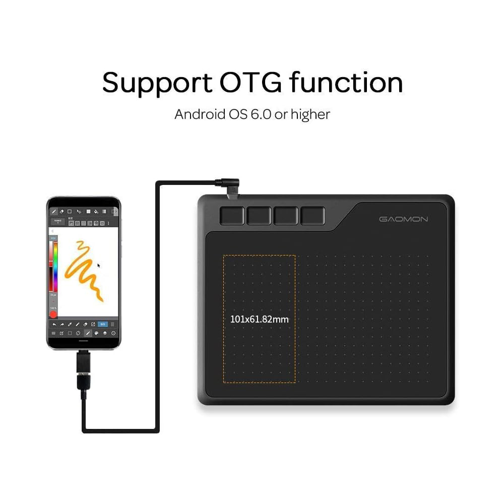 تابلت الرسومات Gaomon S620 مقا - مراجعة Drawing Tablet Standalone Android وسعره
