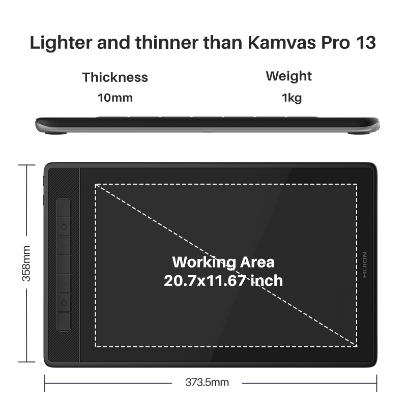 جهاز لوحي للرسم من HUION طراز  - مراجعة Graphics Tablet 13 Inch 8192 وسعره