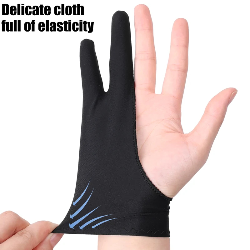 قفاز رسم بخاصية منع لمس راحة ا - مراجعة Drawing Glove Two Finger Artist وسعره
