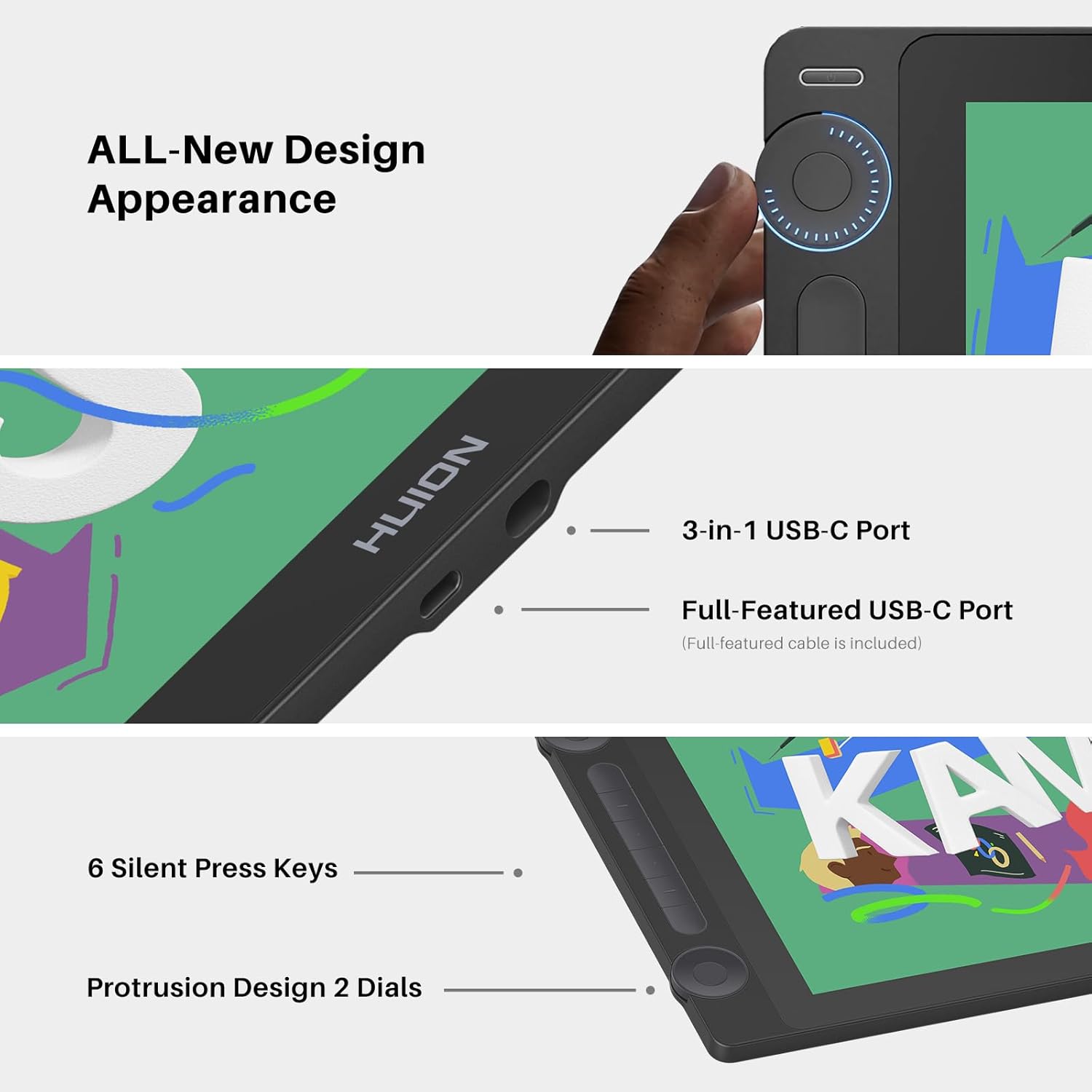 جهاز لوحي للرسومات HUION Kamva - مراجعة Drawing Tablet With Screen 15.6 Inch وسعره