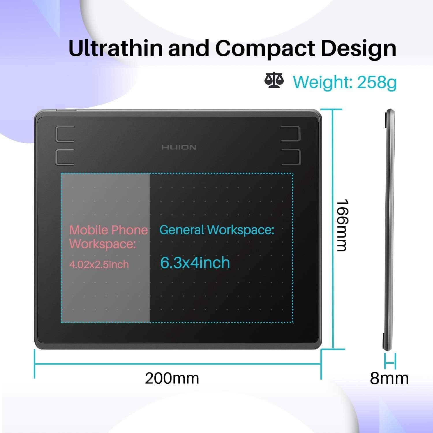 HUION HS64 جهاز كمبيوتر لوحي ل - مراجعة Drawing Tablet Standalone Android وسعره