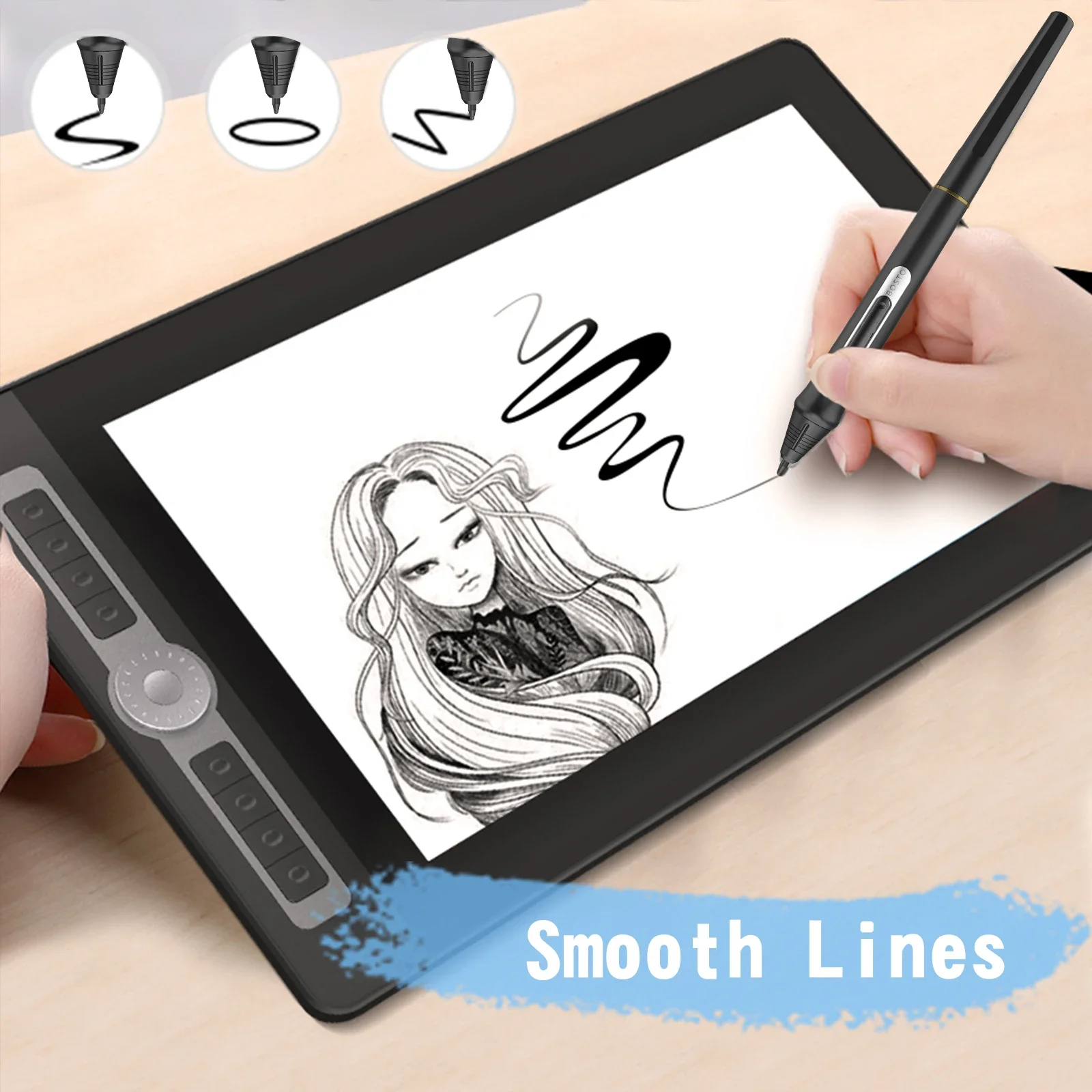 لوح رسم رقمي بشاشة لمس 15.6 بو - مراجعة Drawing Tablet With Screen 15.6 Inch وسعره