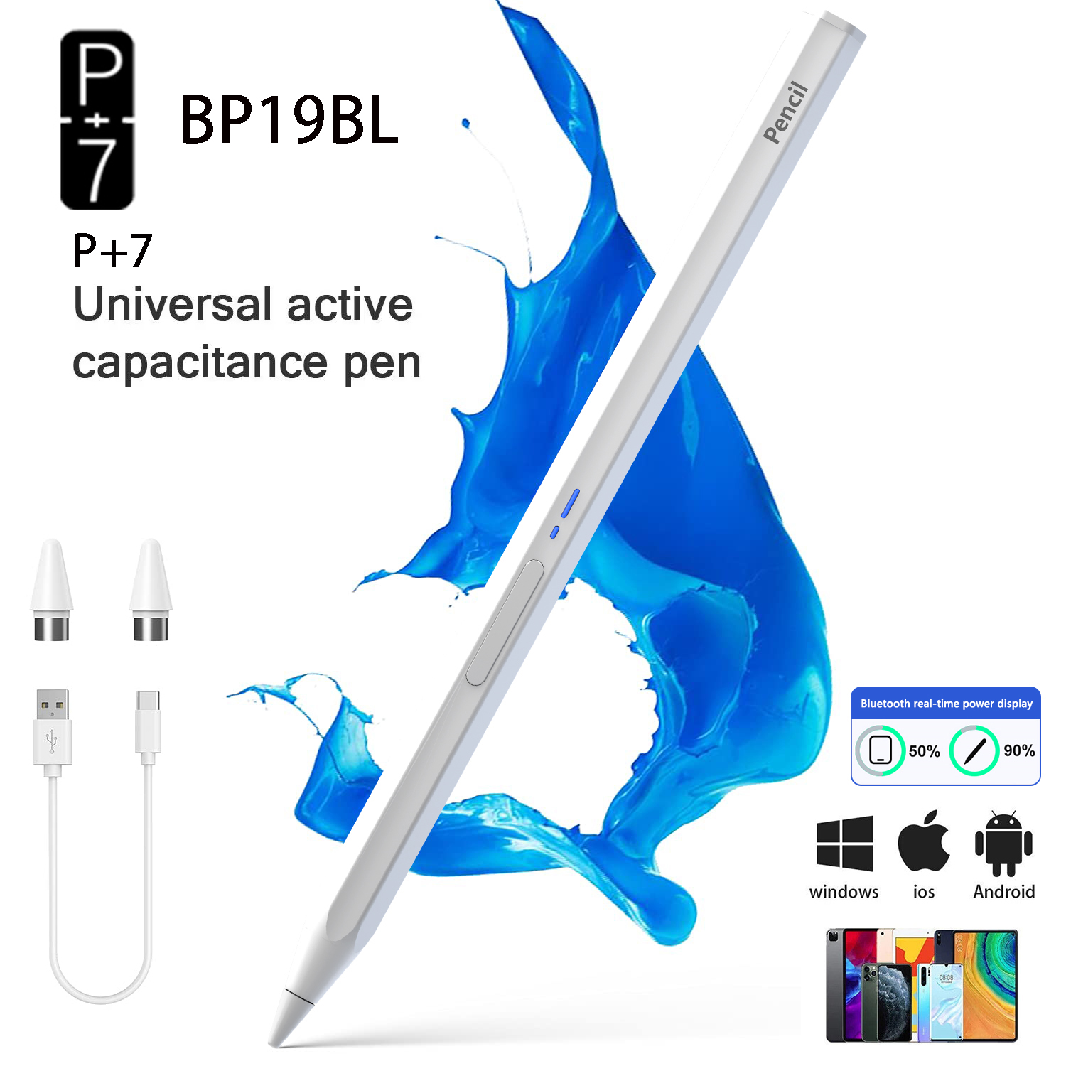 قلم ستايلس سداسي الشكل P+7 عال - مراجعة Drawing Tablet Standalone Android وسعره