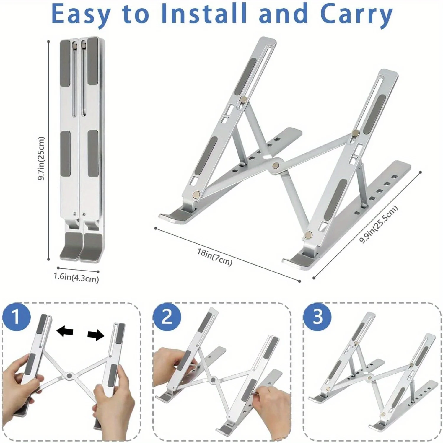 حامل كمبيوتر محمول من الألومني - مراجعة Tablet Stand Adjustable Aluminum وسعره