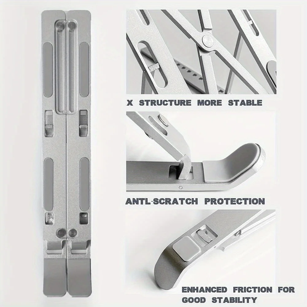 حامل كمبيوتر محمول من الألومني - مراجعة Tablet Stand Adjustable Aluminum وسعره