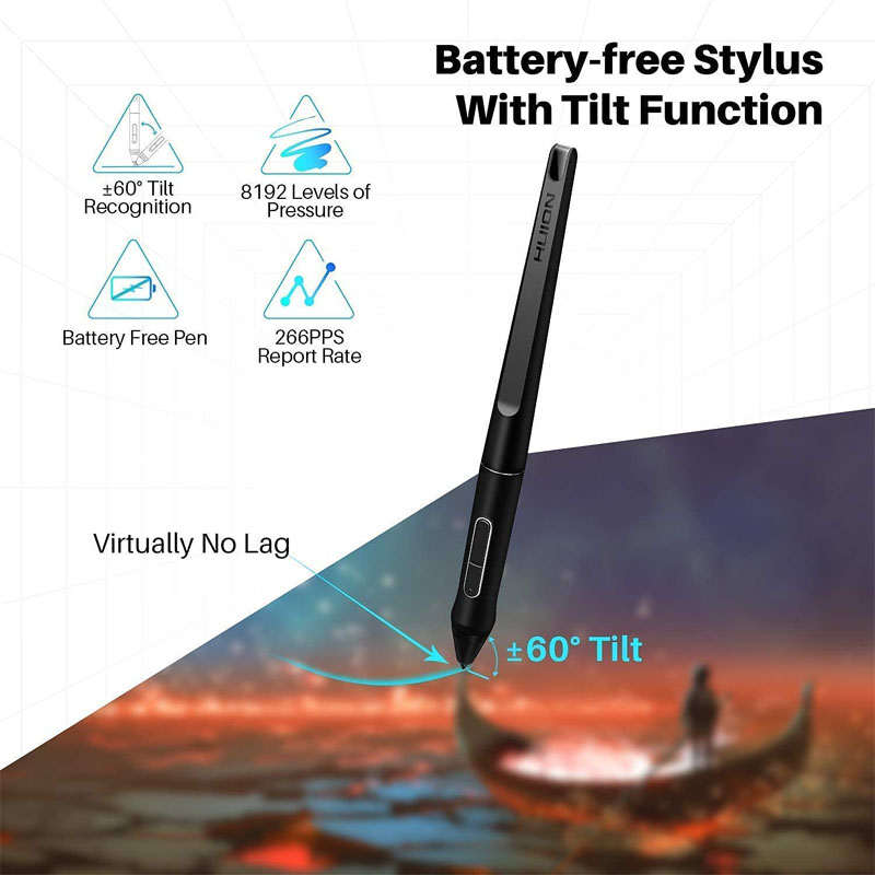Huion شاشة جرافيك Kamvas Pro 1 - مراجعة Drawing Tablet With Screen 15.6 Inch وسعره