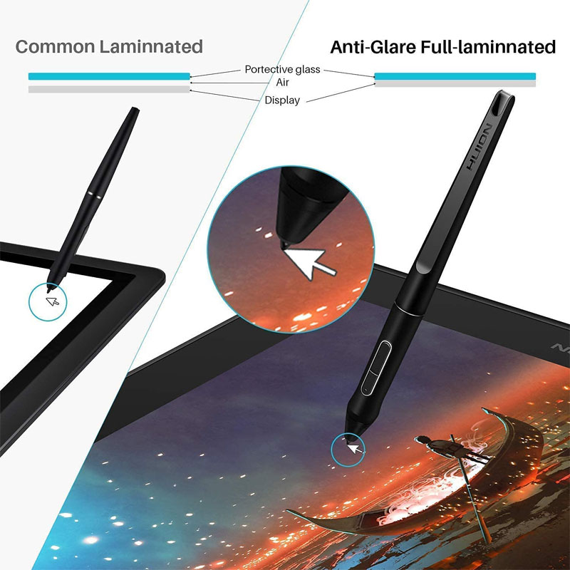 Huion شاشة جرافيك Kamvas Pro 1 - مراجعة Drawing Tablet With Screen 15.6 Inch وسعره