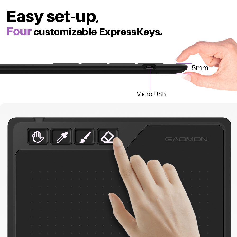 جهاز لوحي رقمي Gaomon S620 مقا - مراجعة Drawing Tablet Standalone Android وسعره
