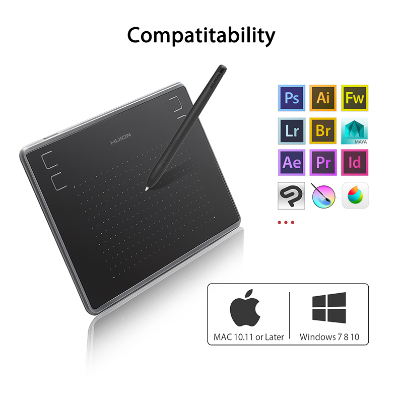 لوح رسم HUION Inspiroy H430P م - مراجعة Drawing Tablet Battery Free Stylus وسعره