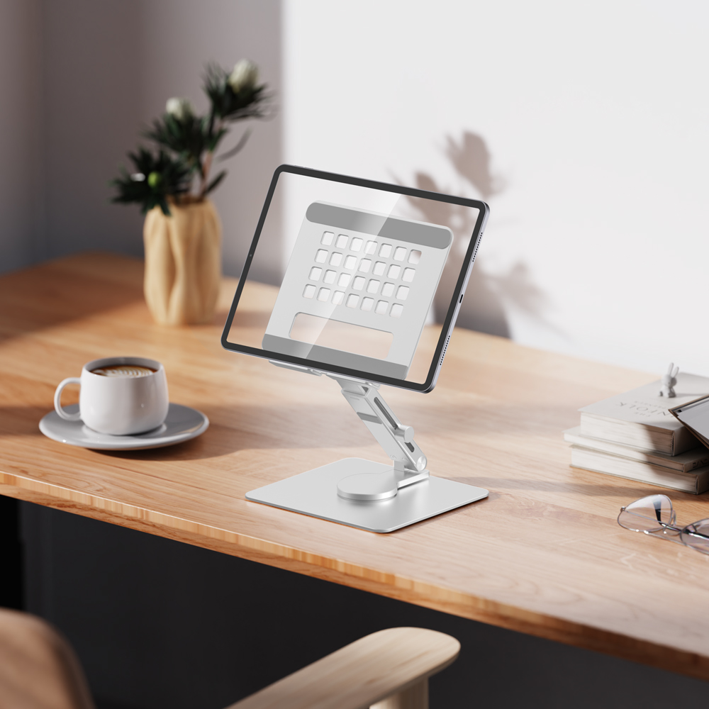 حامل لوحي من الألومنيوم المحمو - مراجعة Tablet Stand Adjustable Aluminum وسعره